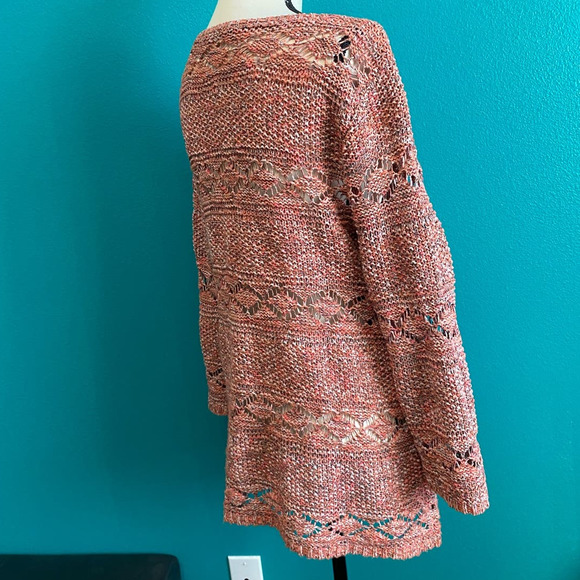 Soft Surroundings Orange Knit Tunic Sweater Women's Small - Picture 3 of 11